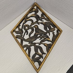 Gold and Black Bird Wall Decor
